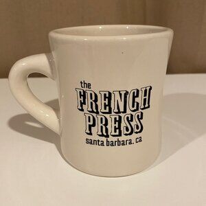 French Press Santa Barbara‎ Coffee Mug – Vintage Diner Style 4”